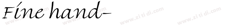 Fine hand字体转换